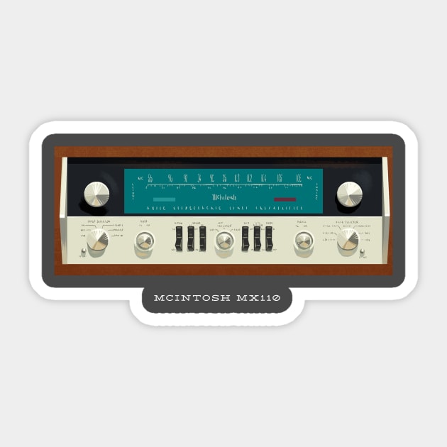 Audio icon: McIntosh MX110 Sticker by SerifsWhiskey